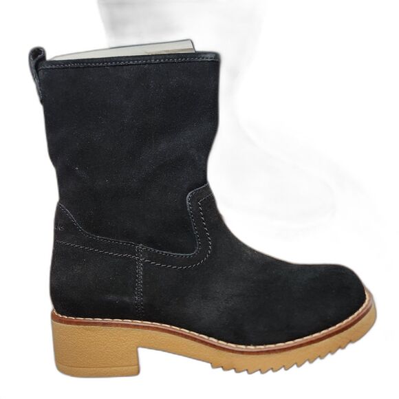 Clarks Eden Mid Black Boots – Women’s 6.5 | New in Box | Heeled Ankle Booties - Picture 1 of 8